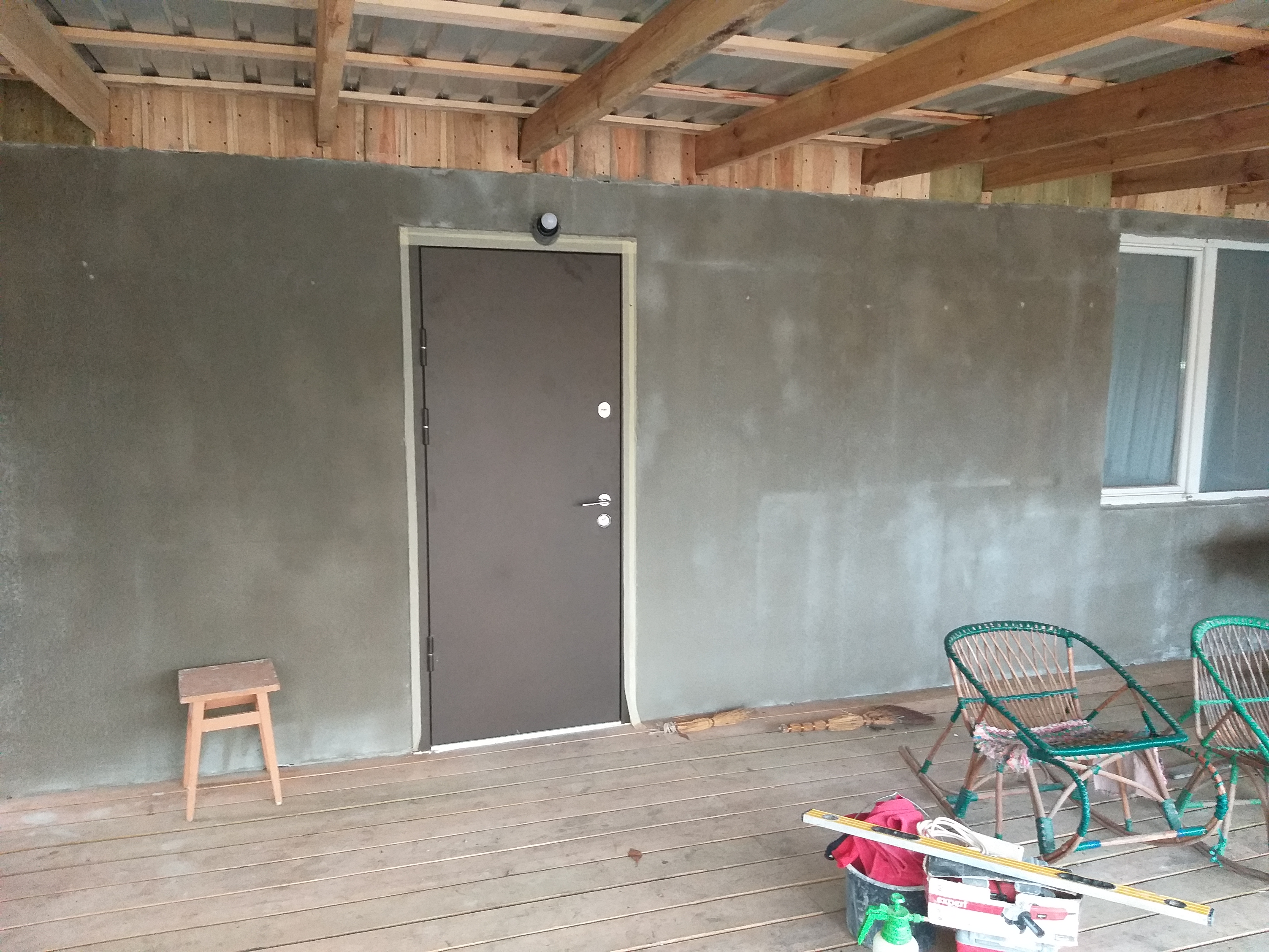 Фото Утепление помещения, на фото без покраски еще. около 2 дней 