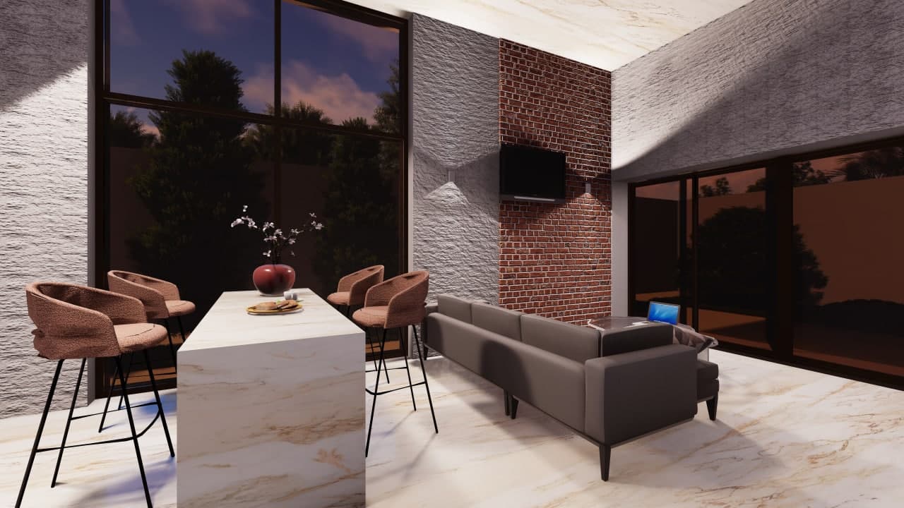 Фото 3d визуализация таунхауса 370м2 на 2 семьи.
Проект создан для компании Zelinski.