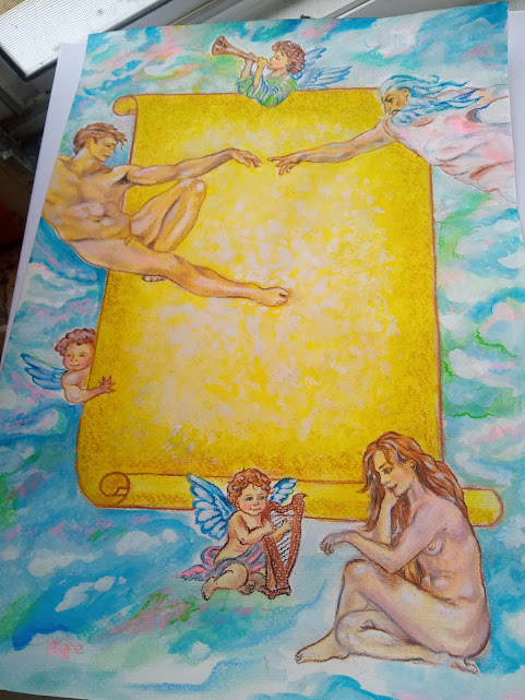 Фото Папір А3 гуаш-пастель, розробка дизайну сторінки договору