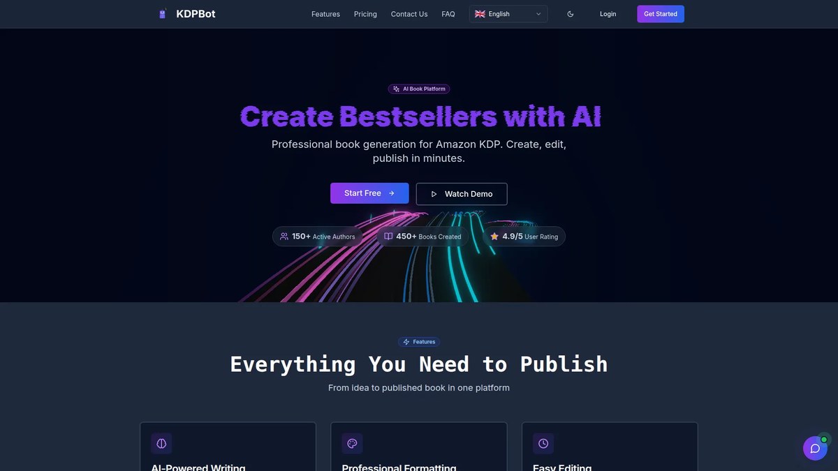 Фото Розробив AI-платформу для автоматичної генерації книг для авторів Amazon KDP. Стек: Next.js, React, TypeScript, OpenAI API. Включає AI-пайплайн генерації рукописів, аналітичний дашборд, SEO-оптимізацію та інтеграцію Google Analytics / Microsoft Clarity.