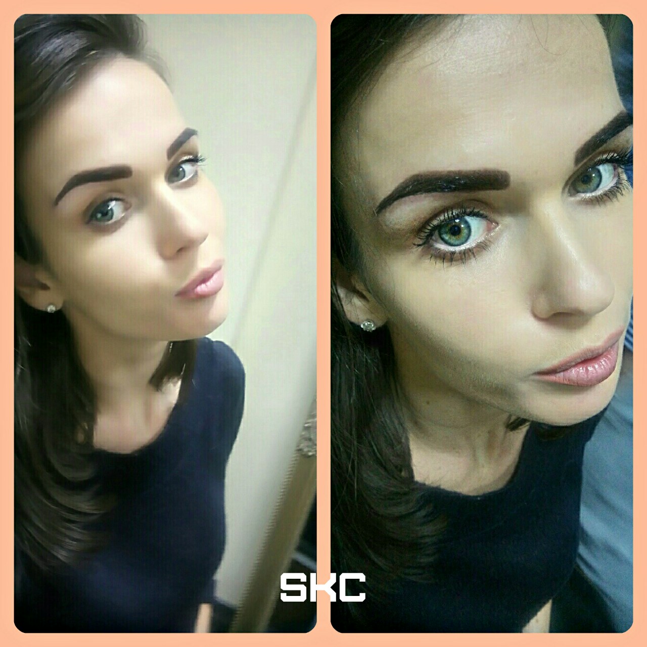 Фото Биотатуаж бровей хной