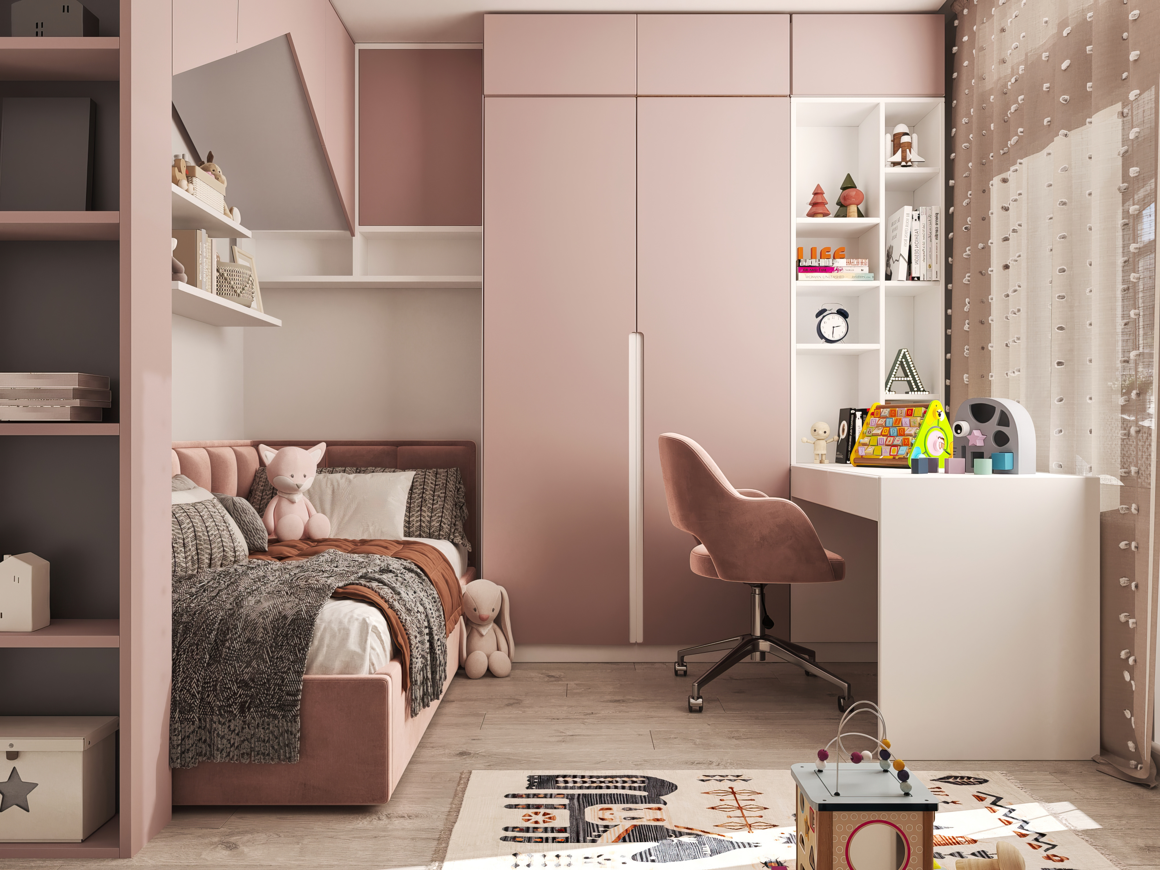 Фото Дизайн та 3d-візуалізація дитячої кімнати 