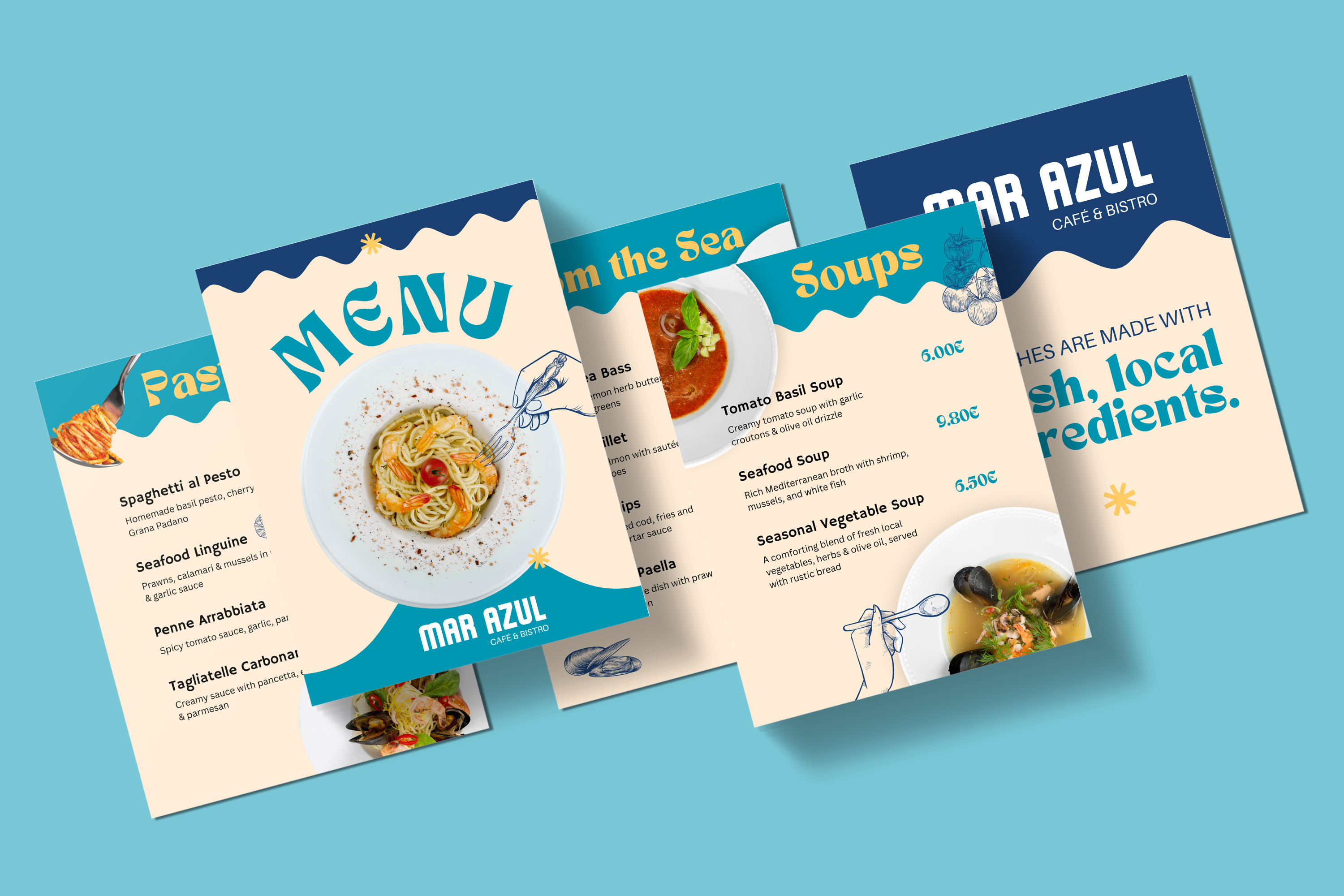 Фото Дизайн меню для ресторану