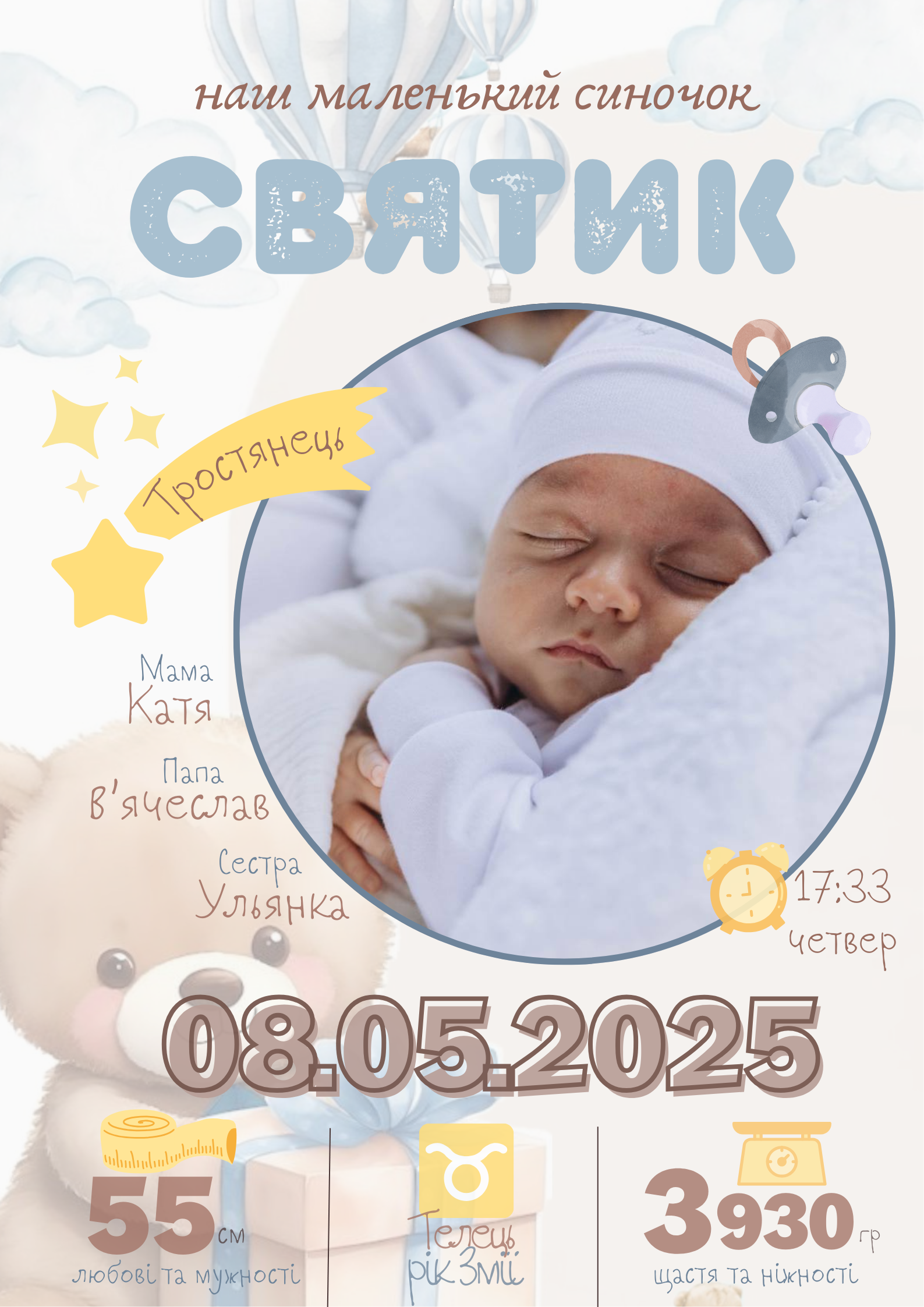 Фото Дитяча метрика