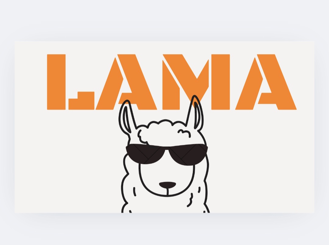 Фото візитка для кафе Lama
