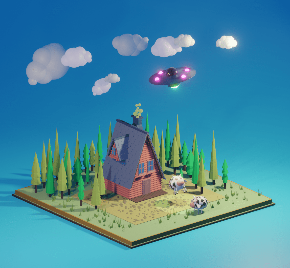 Фото 3D иллюстрация создана в программе blender. Цена зависит от сложности иллюстрации.