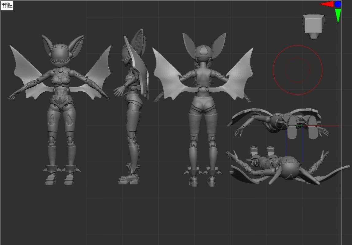 Фото Створення колекційної шарнірної ляльки (BJD) із крилами для 3D-друку.

Виконаний об'єм робіт: комплексний скульптинг персонажа та проробка рухомих шарнірних з'єднань. Моделювання та симуляція одягу в поєднанні з детальною розробкою екіпіровки. Технічна підготовка всіх елементів моделі до друку (розбивка на деталі, оптимізація та перевірка геометрії).

Софт: ZBrush, Marvelous Designer, Blender

Час витрачено: ~7-14 днів 