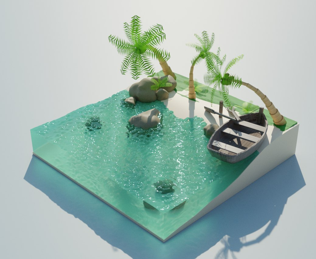Фото 3D модель пляжу 